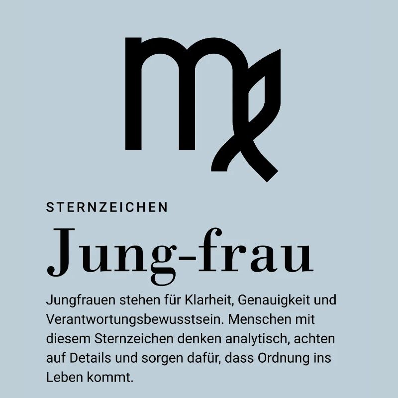 Sternzeichen Jungfrau 
