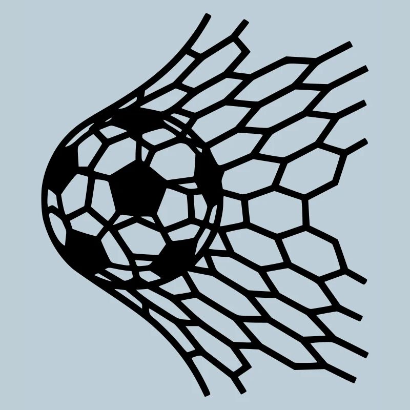 Goal Soccer Ball in Net Hit Vector