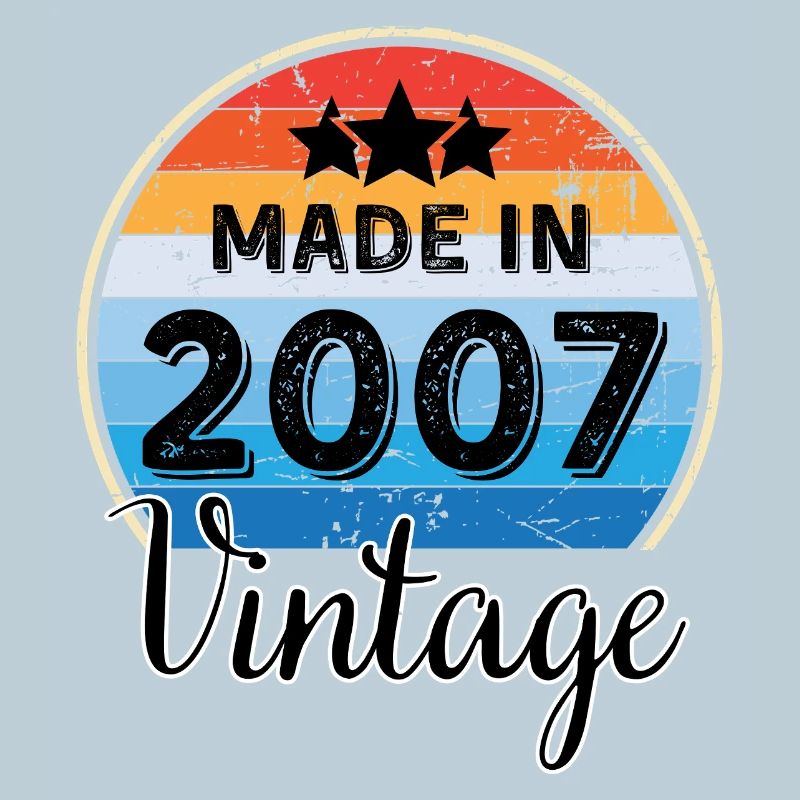 Anniversaire Vintage Année de Naissance 2007