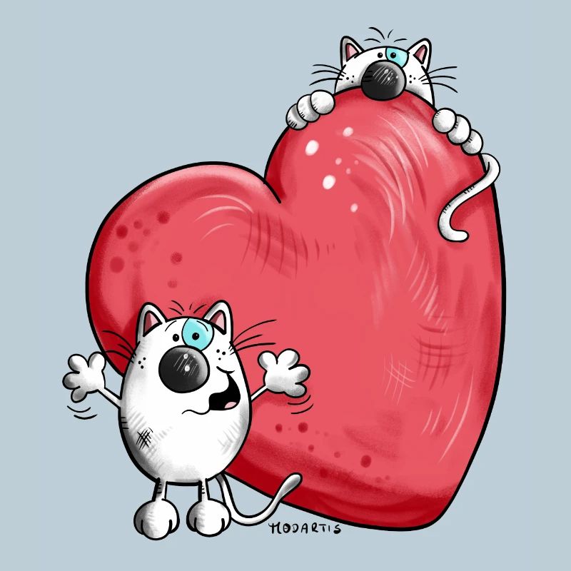 Katzen mit Herz