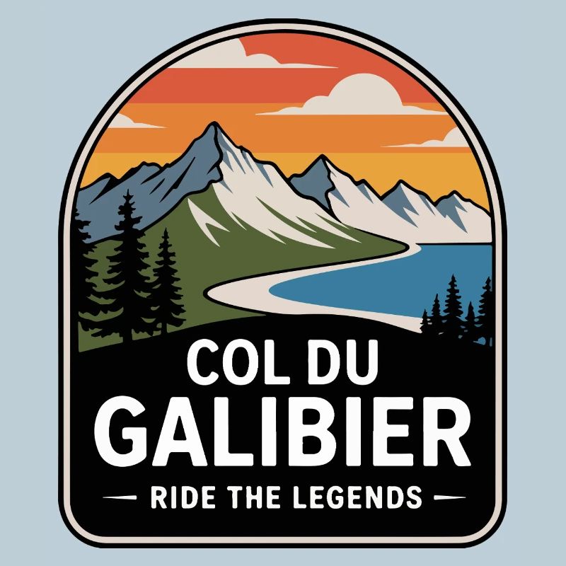 Col du Galibier Cycling Panel