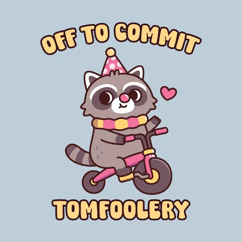 Cute Raccoon Clown Off To Commit Tomfoolery