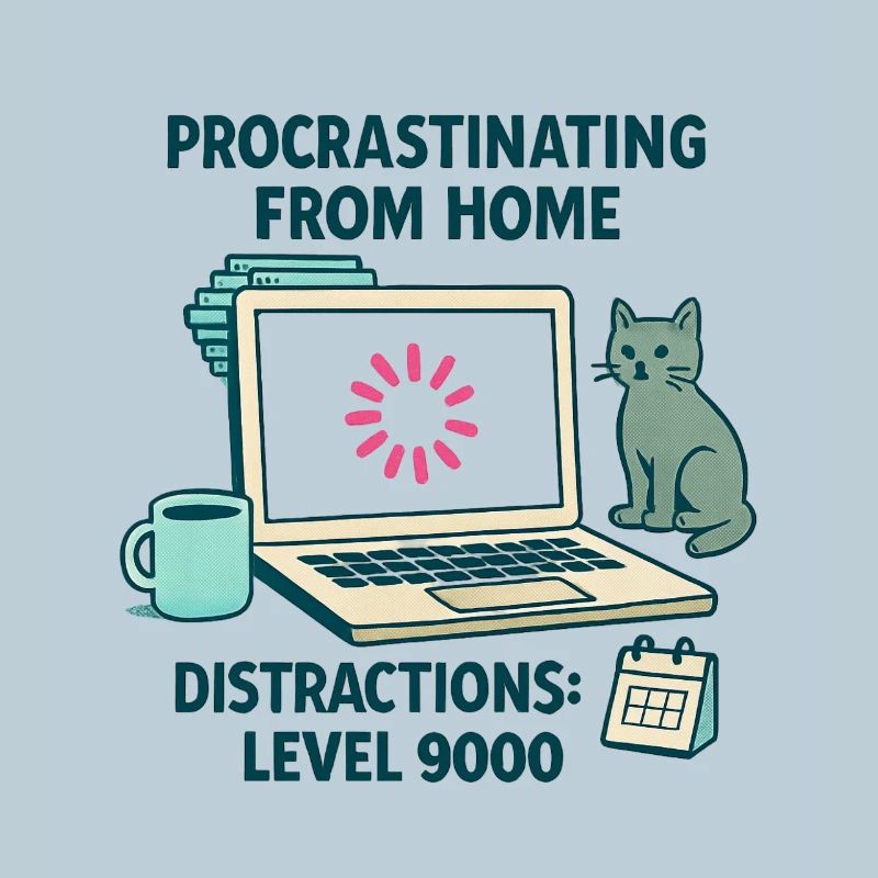 Humor, Prokrastination, Telearbeit, Chat und Kaffee