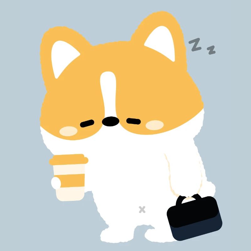 Tired Corgi Coffee 