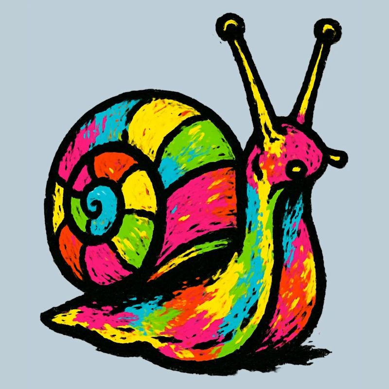 Rainbow Snail: Pop Art Gastropod