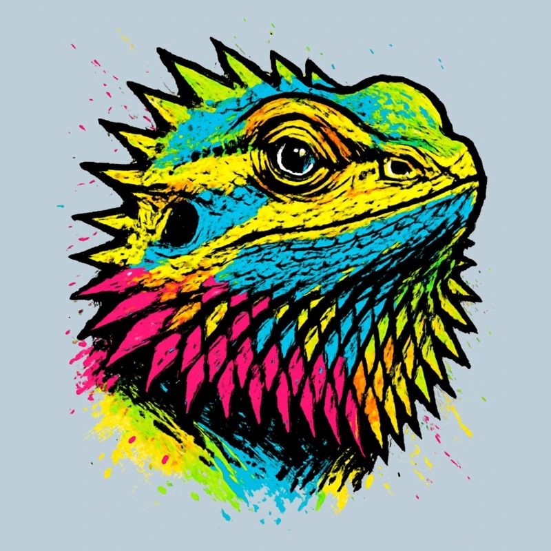 Bartagame Popkunst Bunte Straßenkunst