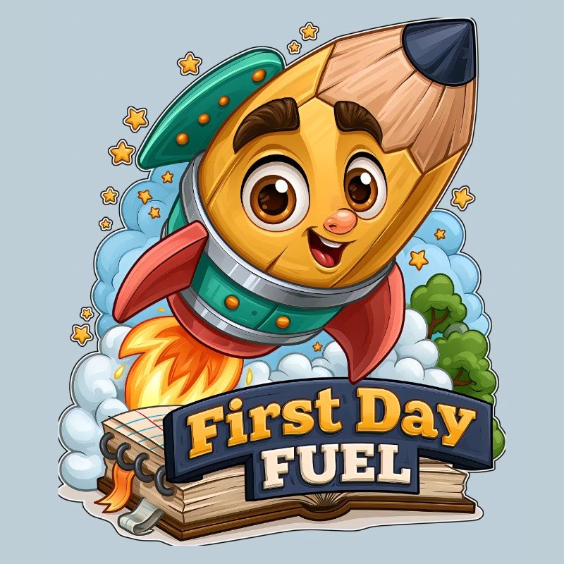 First Day Fuel Rocket Pencil