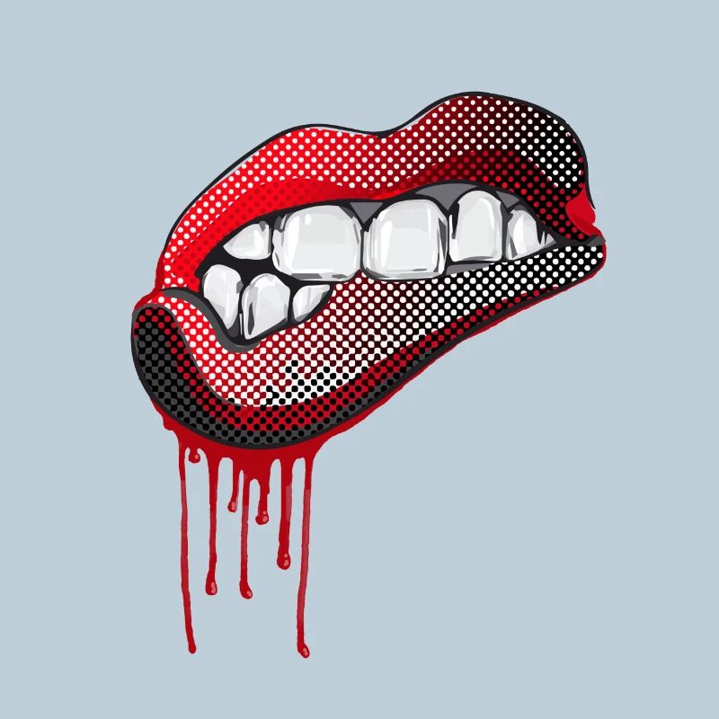 mouth lips pop teeth rock comic swag gang hipster