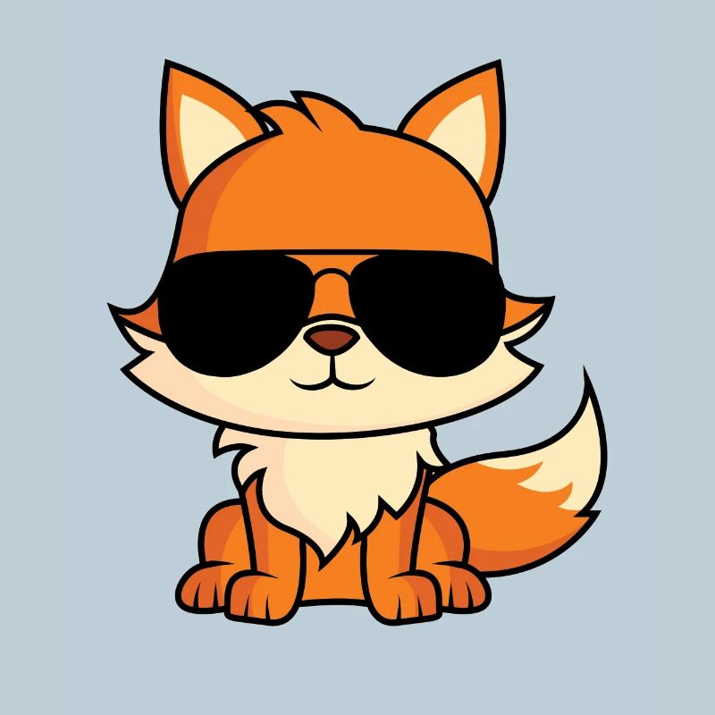 Fox with aviator sunglasses