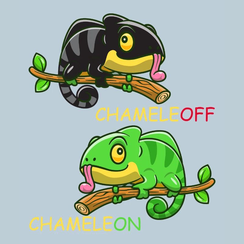 Chameleon Chamäleon Eidechse Witz Witziges Reptil