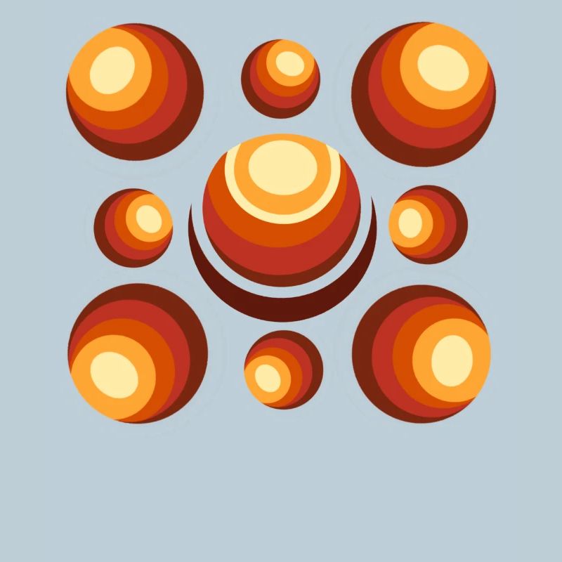 Retro Ball Pattern Mid-Century