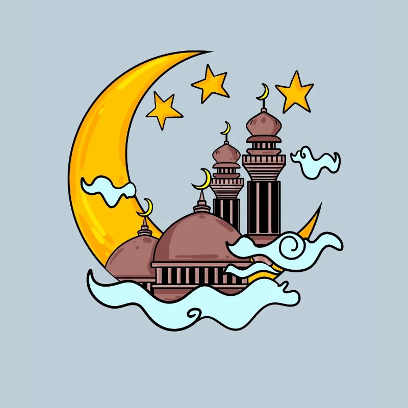 Mosque with Crescent