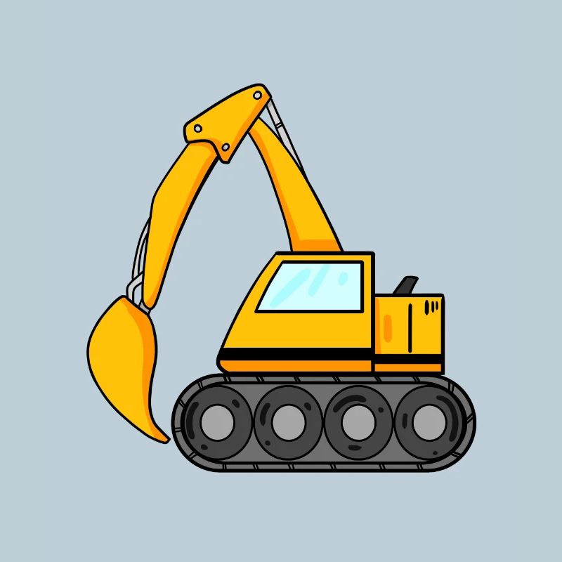 Löffelbagger Ausgräber Bagger Baumaschine