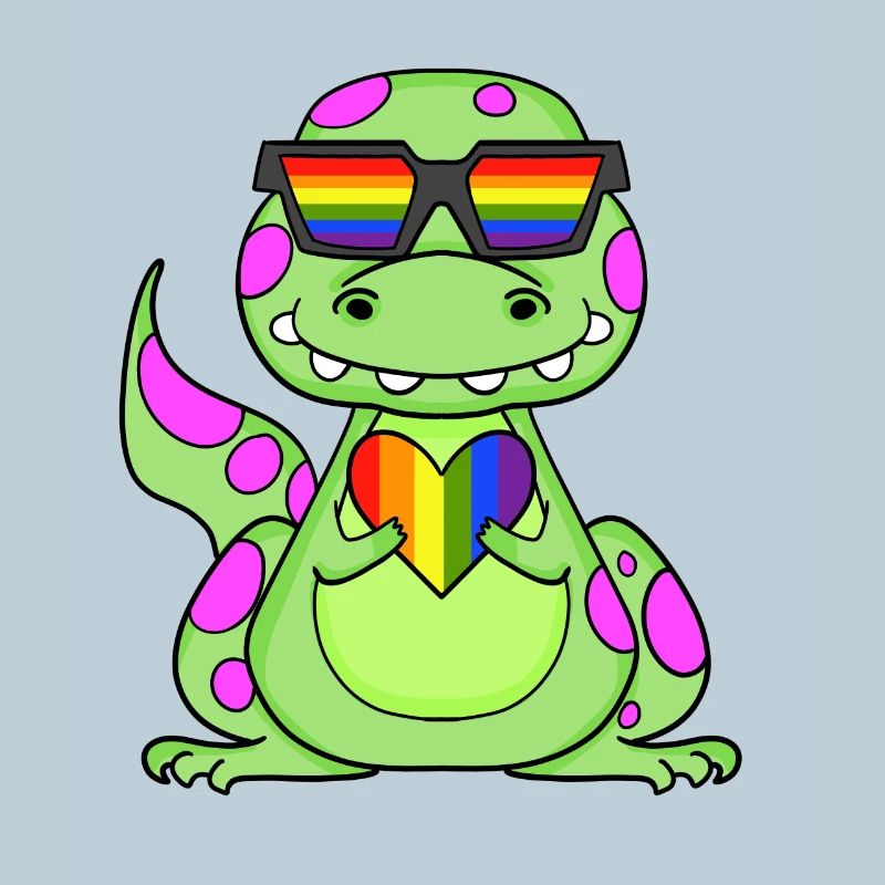 Dino Regenbogen Herz