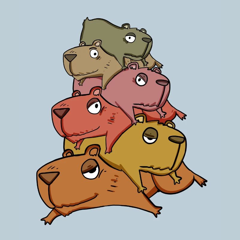Capybara pile capybara