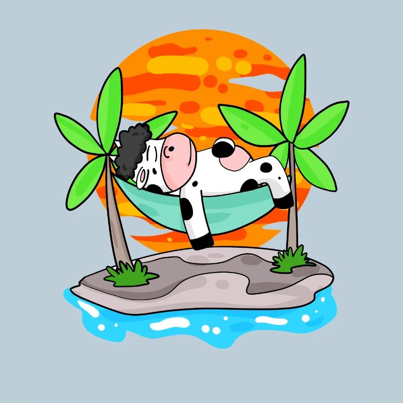 Vache sur la plage