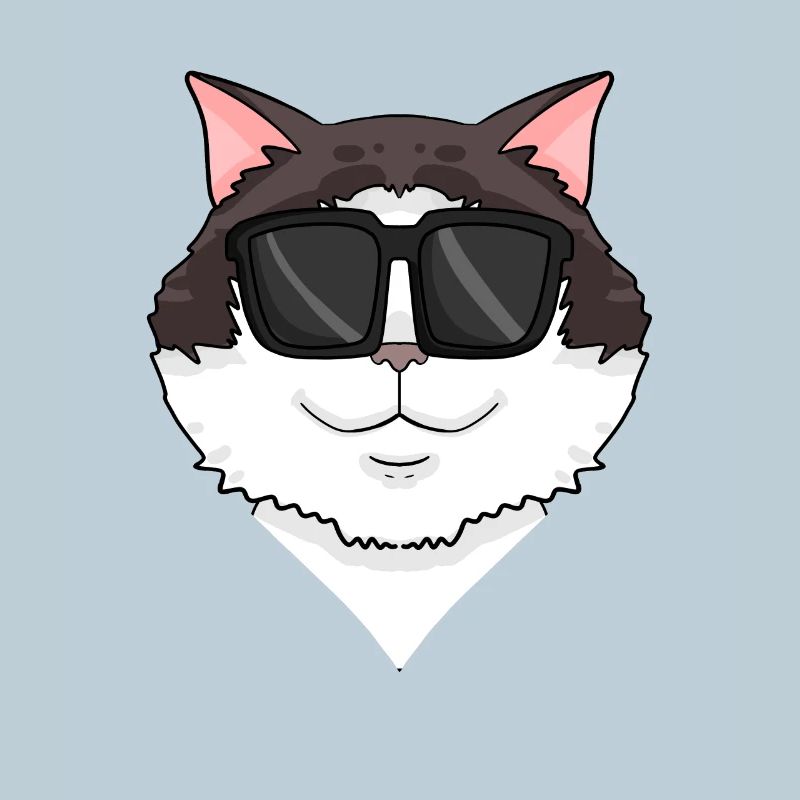 Ragdoll Katze mit Brille - coole Katze