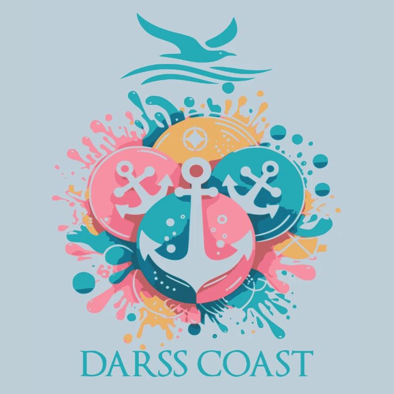 DarssCoast - Wellen Möwe Anker Grafik