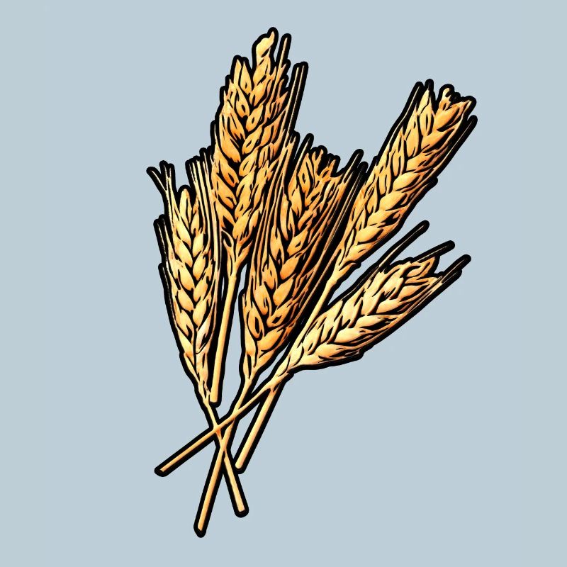 5 wheat ears