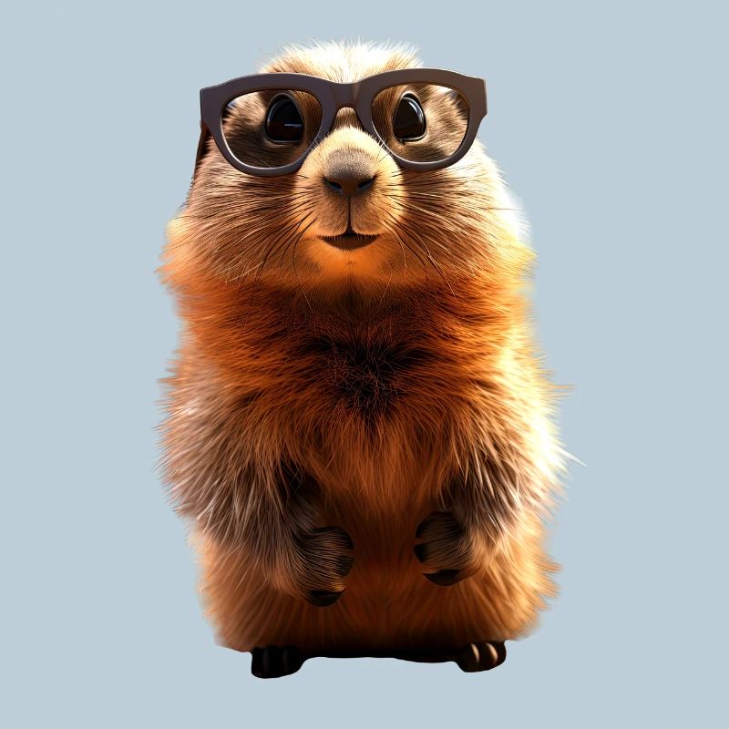 Murmeltier mit Sonnenbrille Nagetier Erdhörnchen
