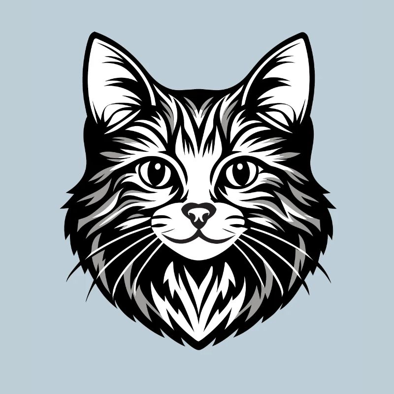 Illustration complexe de visage de chat