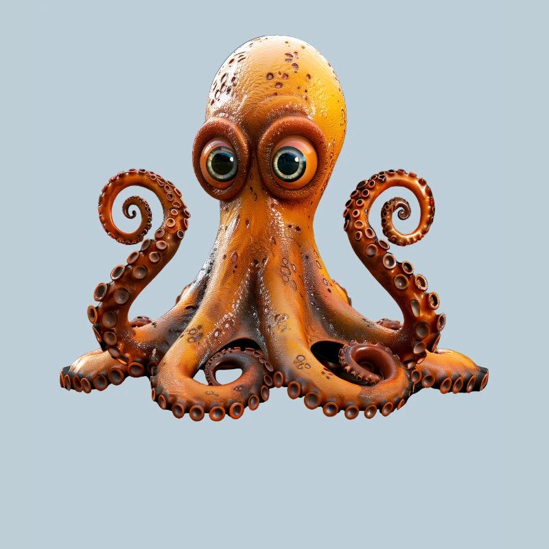 Octopus Small Octopus Cuttlefish Cute Octopus