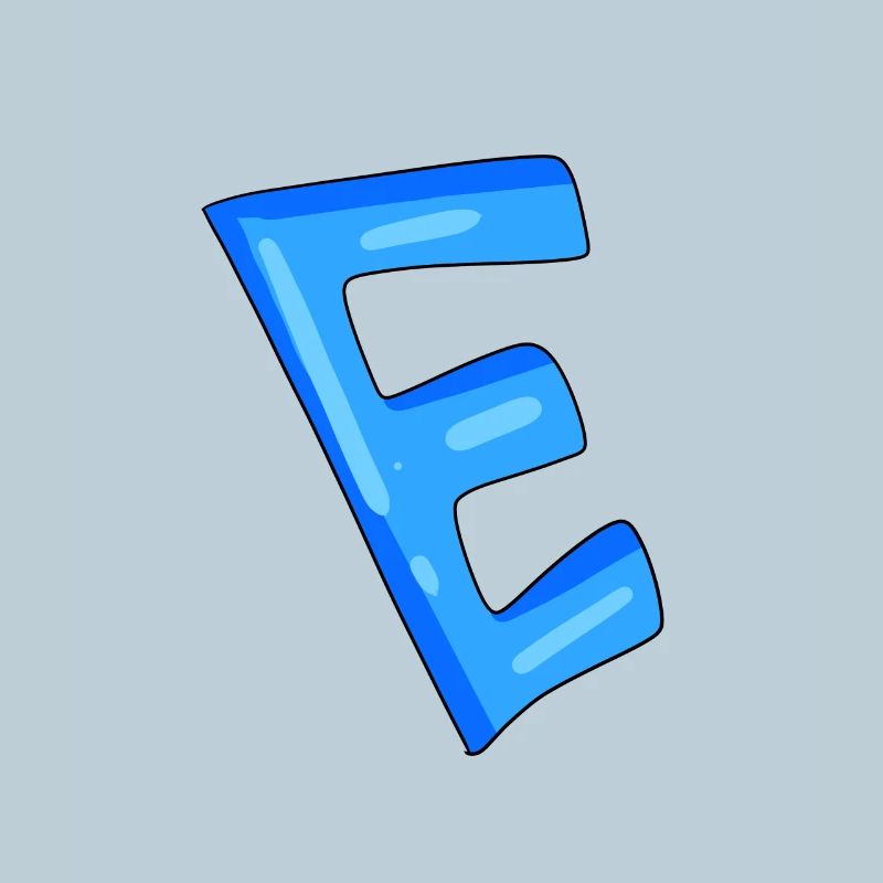 Letter E Initial point