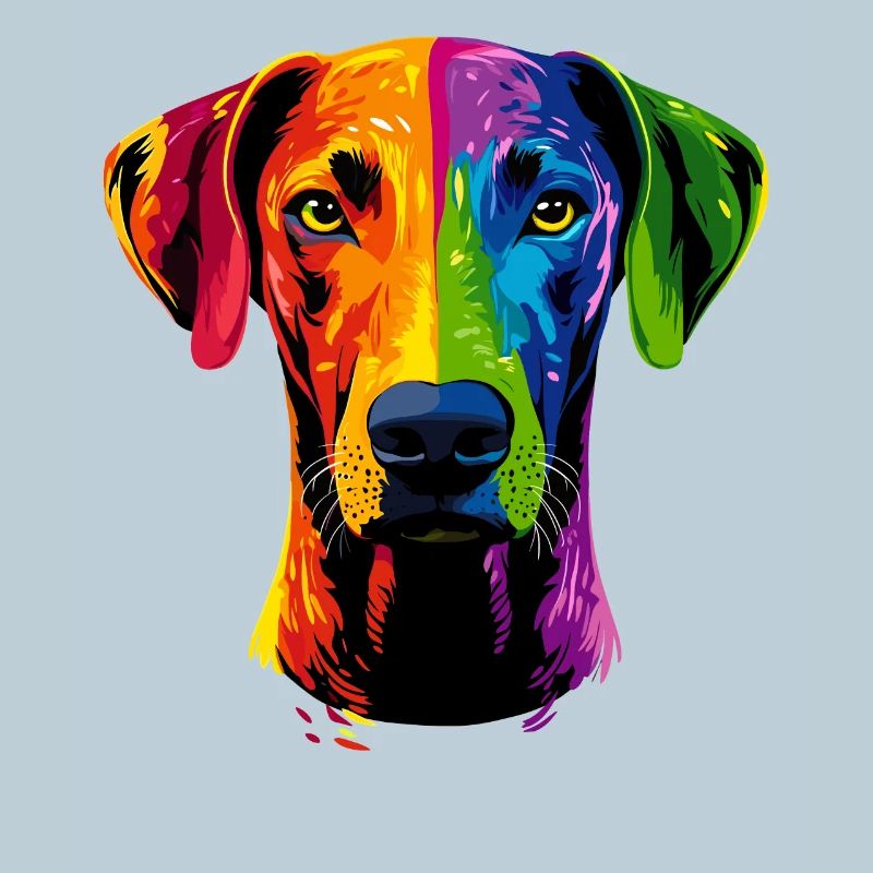 Rhodesian Ridgeback Popart Regenbogen Bunt Hunde