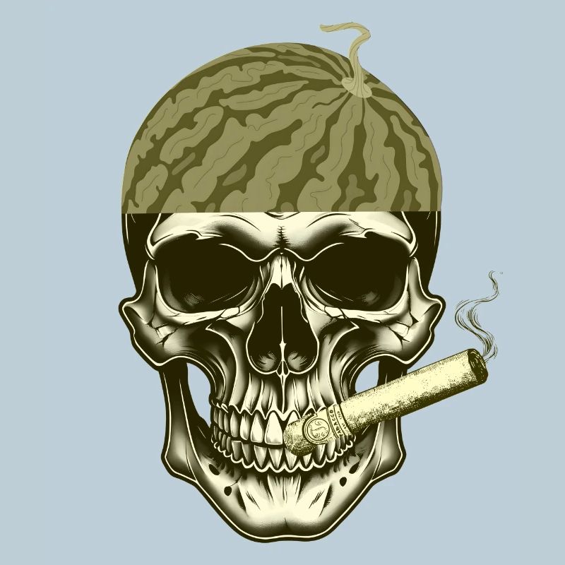 Watermelon Head Skull Styled