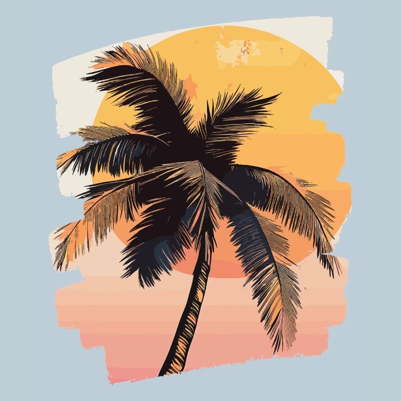 Palm Tree Sunset Somme
