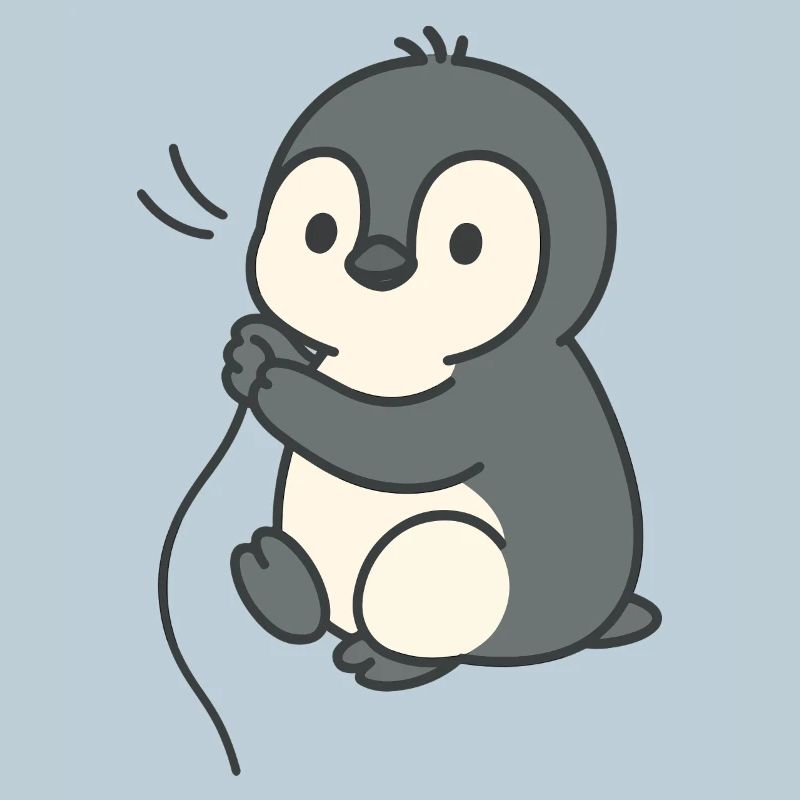 Cuddly chick penguin