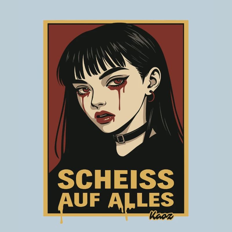 Emo Gothic Girl with Statement