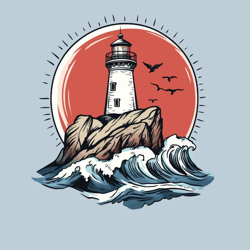 Phare sur la côte rocheuse