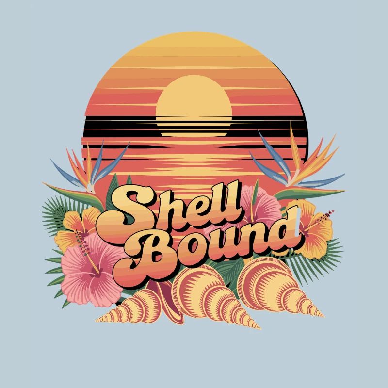 Shell Bound Tropical Sunset Landscape