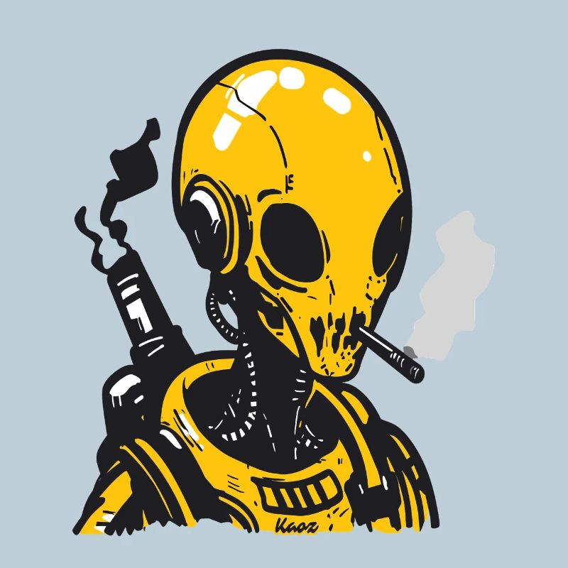 Futuristic Skull Astronaut Design