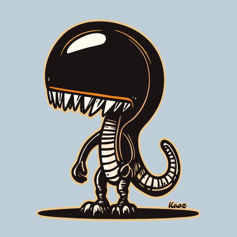 Conception mignonne de sweat à capuche de dinosaure extraterrestre