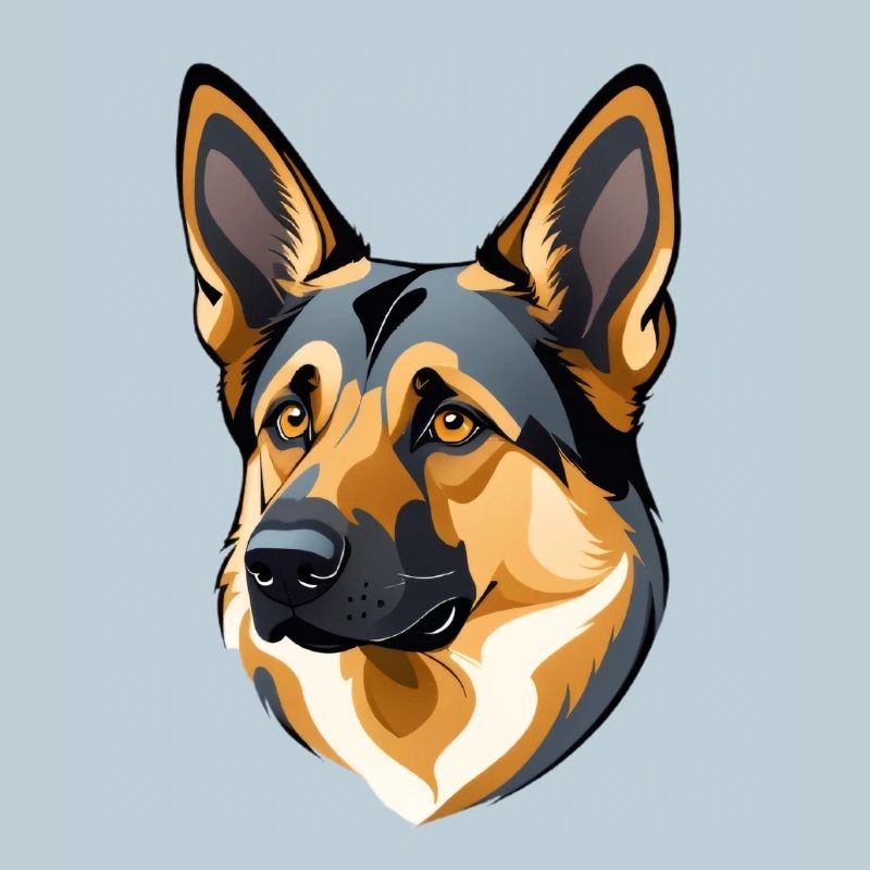 Gesicht eines deutschen Schäferhunds