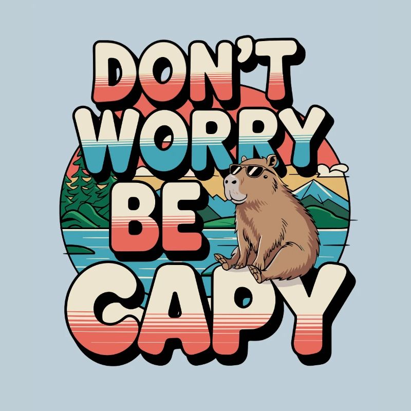 Don't Worry Be Capy Retro Stil Abenteuer