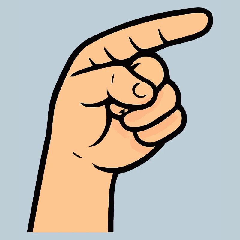 Finger Pointing Cartoon Design