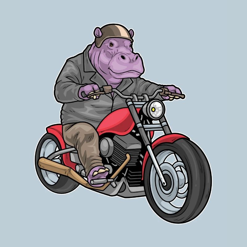 Nilpferd Motorrad
