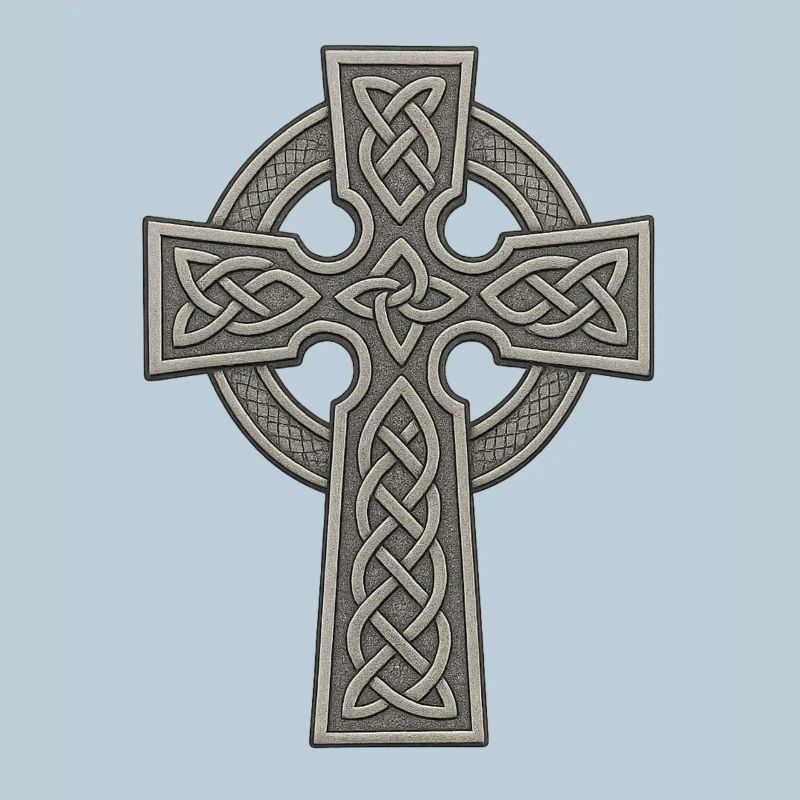 Celtic Cross with Knot Pattern