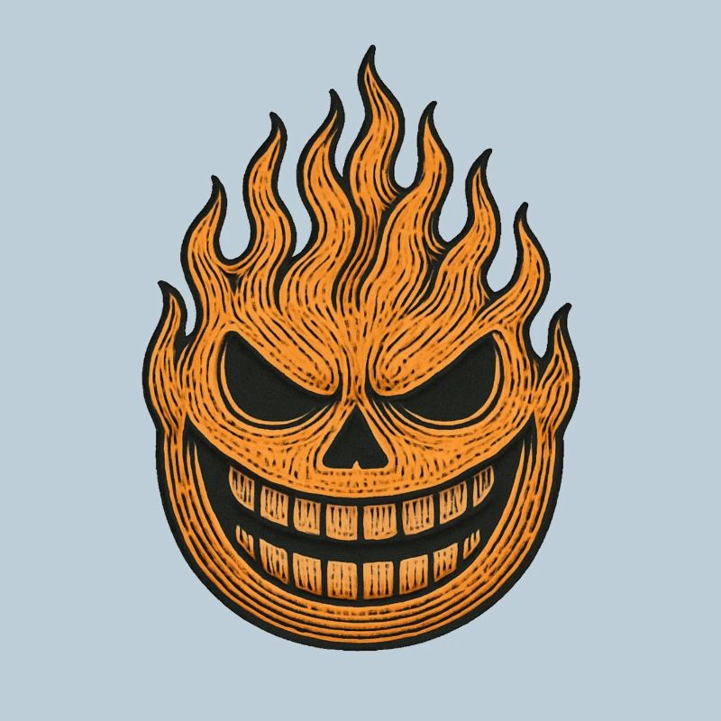 Halloween pumpkin flame design