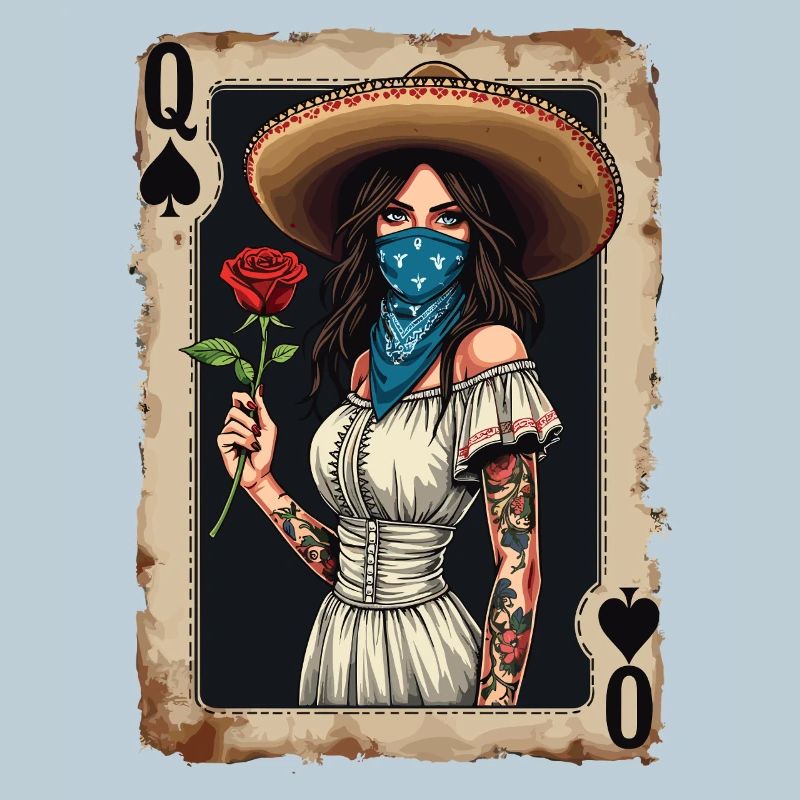 Mariachi Queen mit Rose