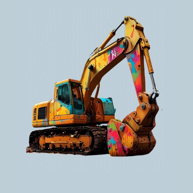 Color explosive excavator