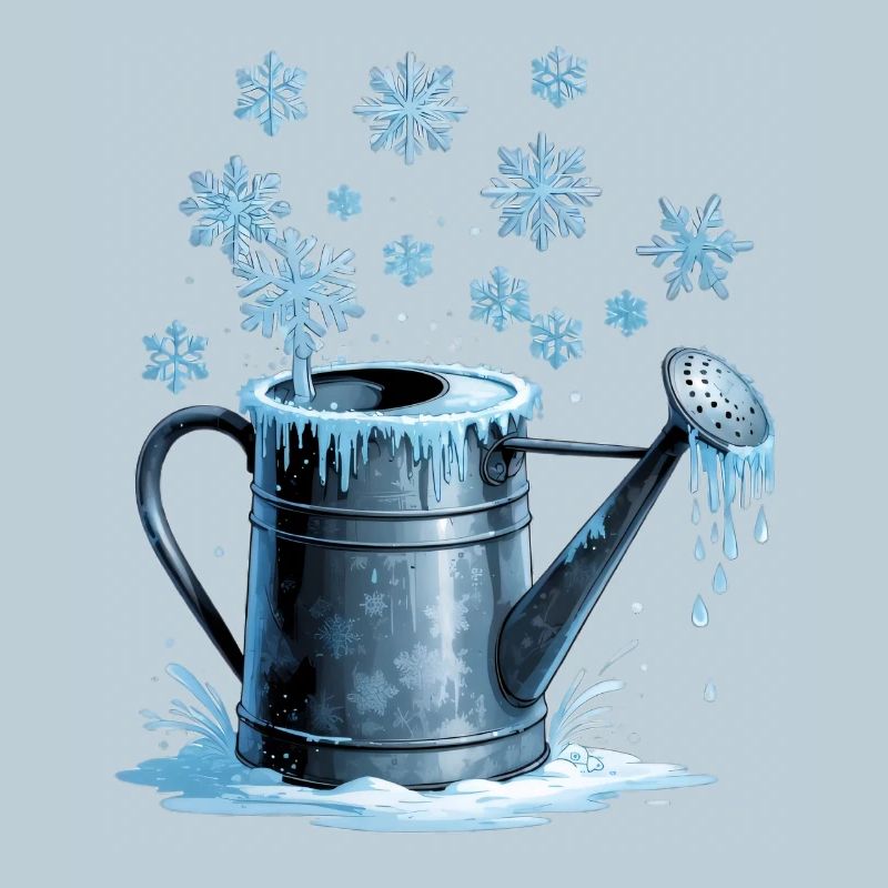 Eisblau Gießkanne