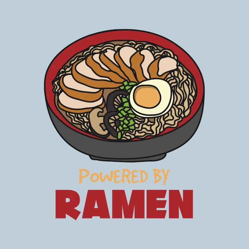 Powered by Ramen – Funny Ramen Design