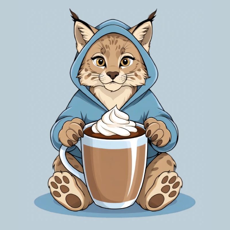Lynx avec boisson chaude