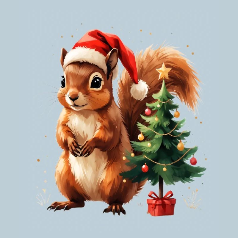 Christmas Squirrel Charm