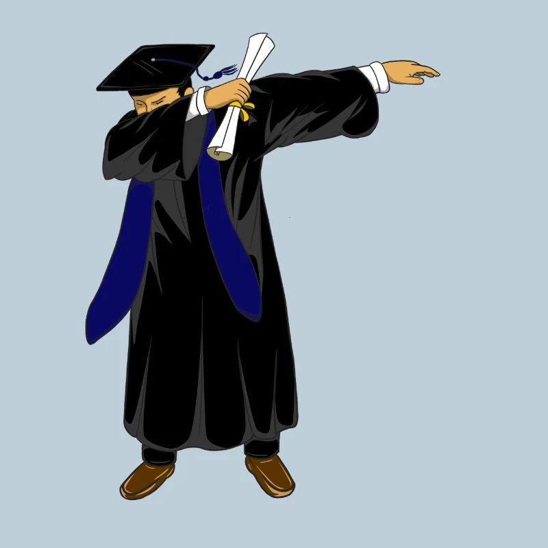 Dabbing Graduation Class 2026 Navy Blue Uniform