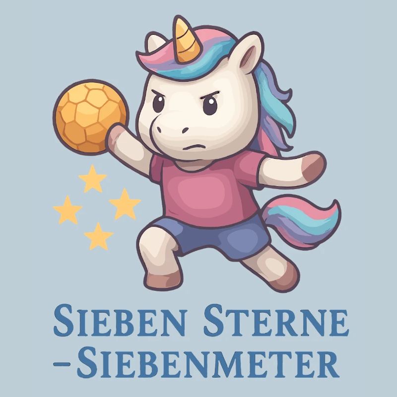 Einhorn Handball Sieben Sterne Siebenmeter